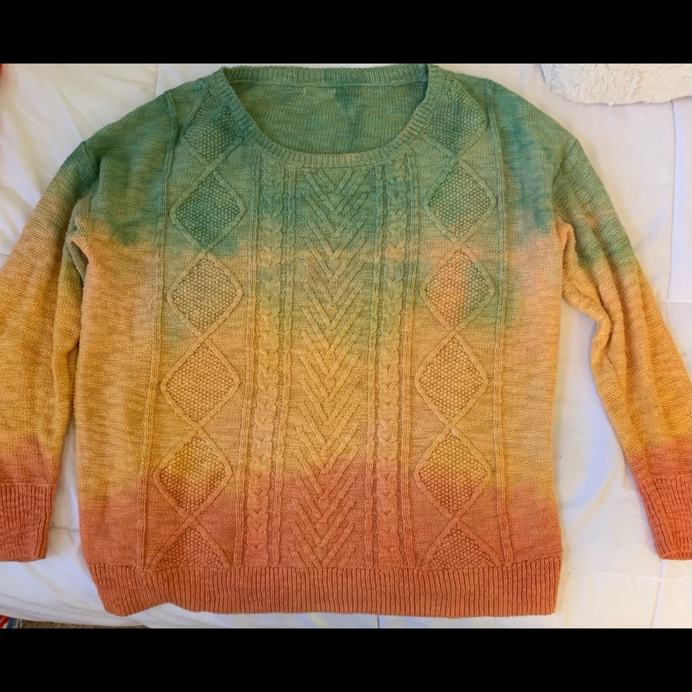 Loose cable knit sweater